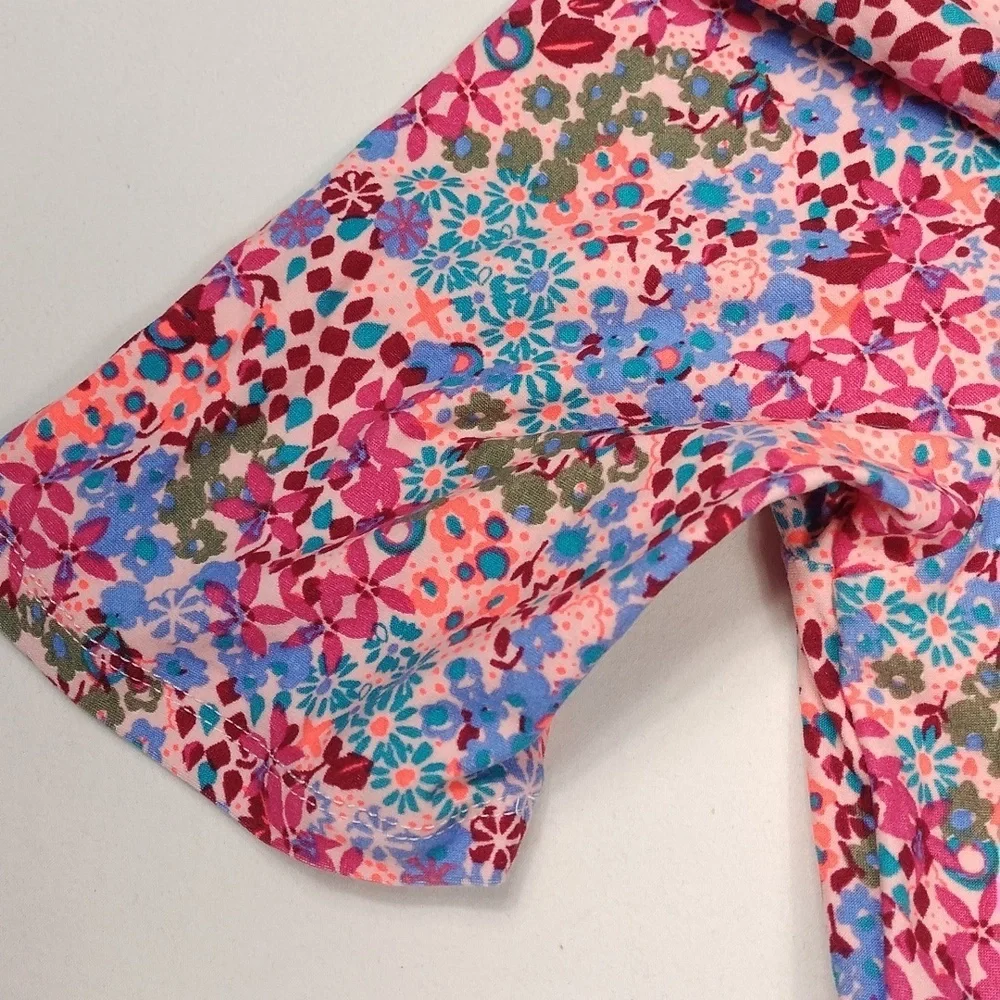 NWT Falls Creek Pink and Blue Floral Kids Dress SIZE XL